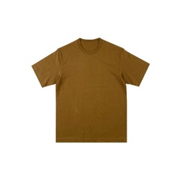 Customized solid color round neck T-shirt, designed shirt body round neck, brown original cloth collar, fashionable T-shirt design, T-shirt supplier, self-service design range T1133 Customized solid color round neck T-shirt, designed shirt body round neck, brown original cloth collar, fashionable T-shirt design, T-shirt supplier, self-service design range T1133
